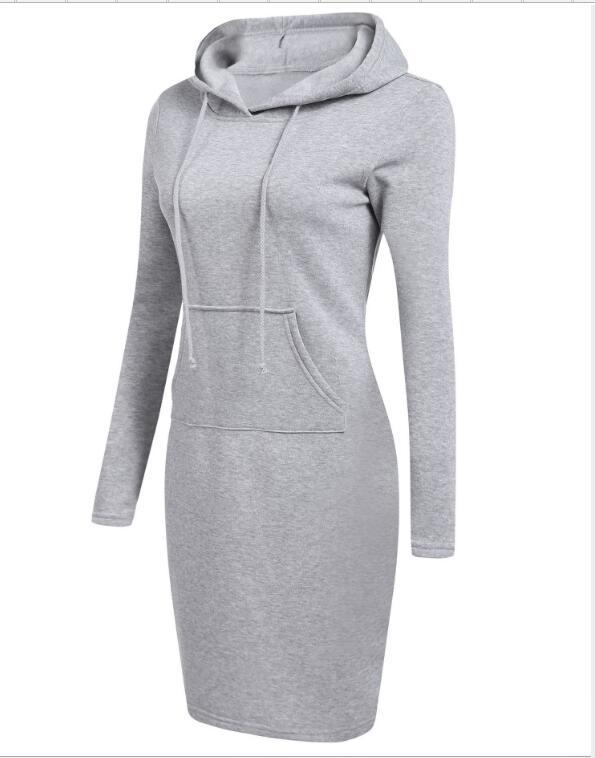 Classic Bodycon Midi Hoodie Dress