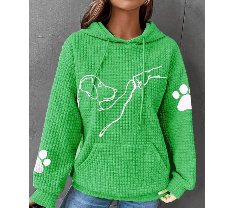 Dog Lover Waffle Hoodie