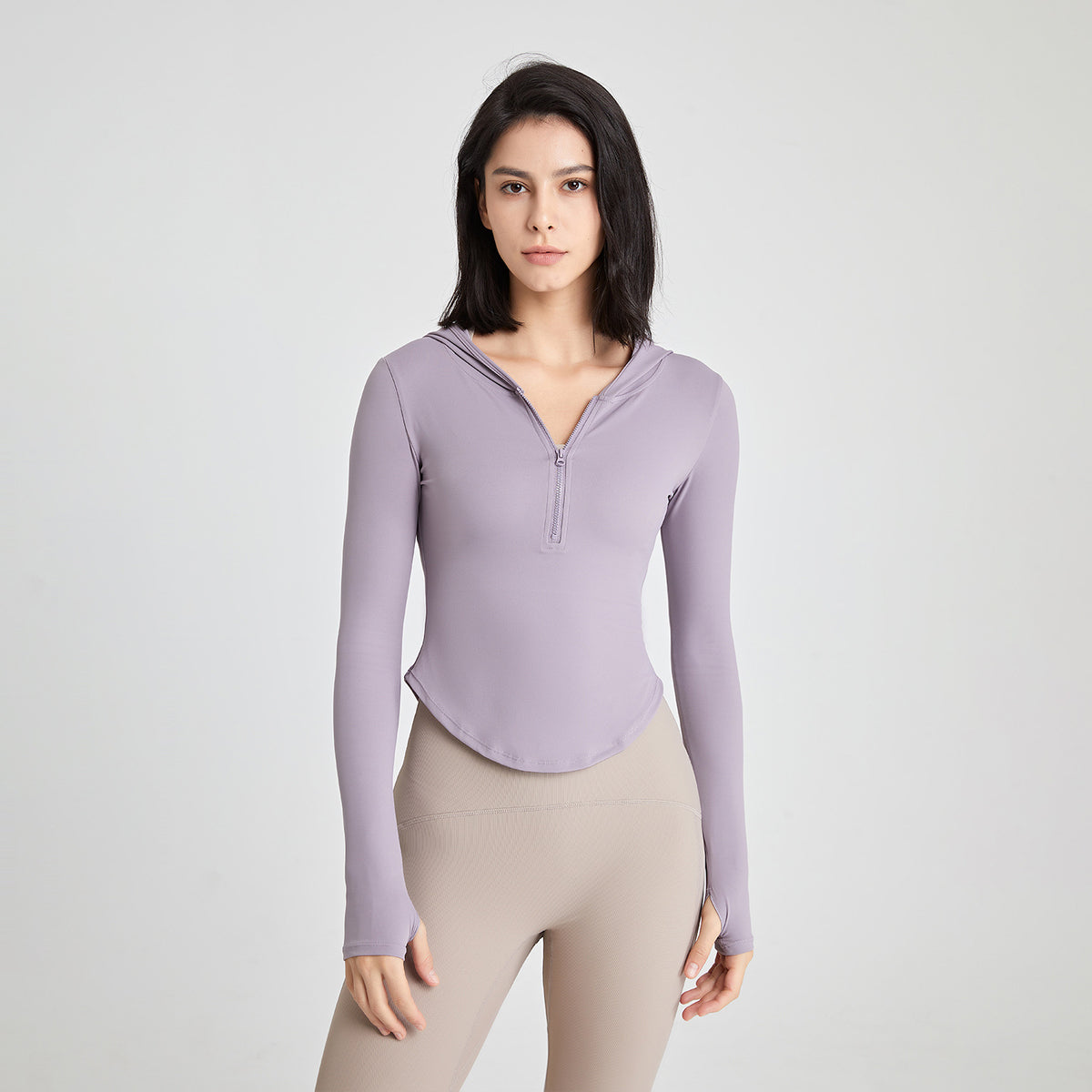 Half-Zip Athletic Hooded Top