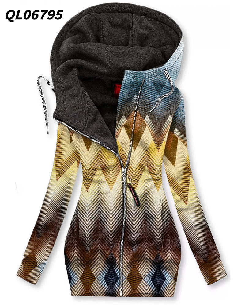 Tropical Bloom Zip Hoodie