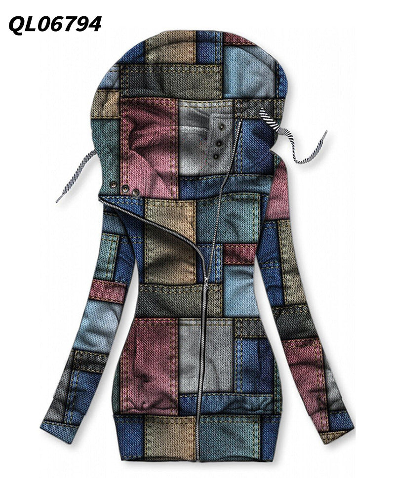Tropical Bloom Zip Hoodie
