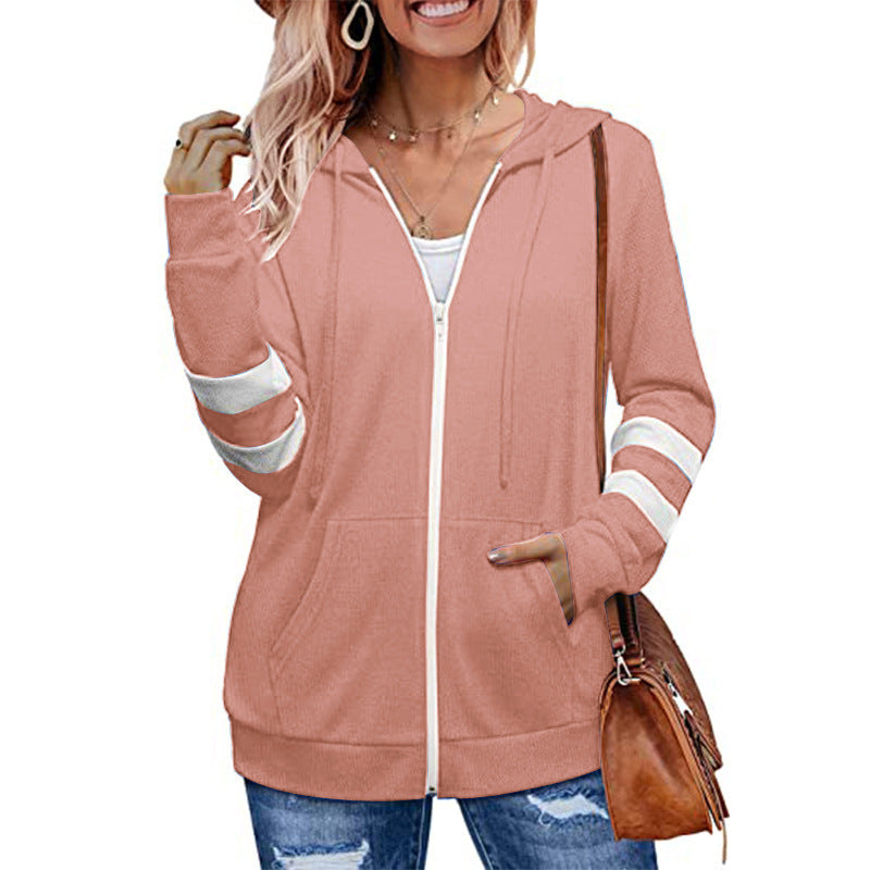 Varsity Stripe Knit Zip Cardigan
