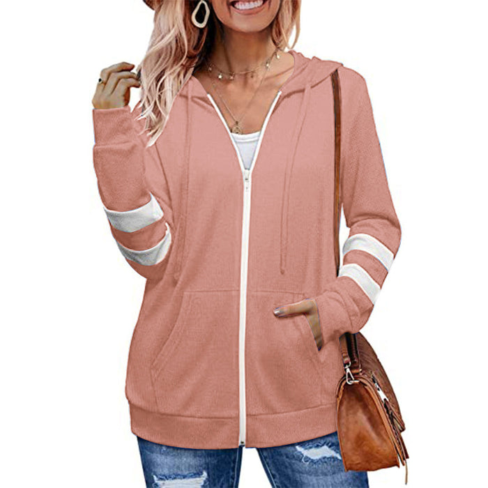 Varsity Stripe Knit Zip Cardigan