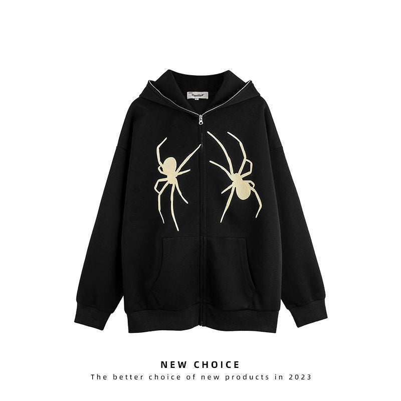Twin Spider Zip-Up Hoodie