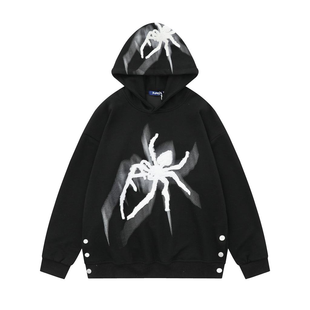 Embroidered Spider Hoodie