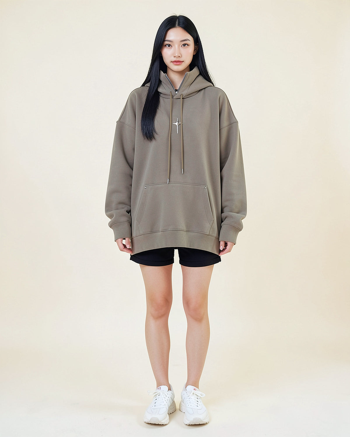 Funnel Neck Oversized Hoodie